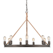  1048-9 GMT - Chatham 9 Light Chandelier in Gunmetal Bronze